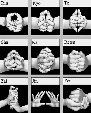 Ninja Meditation-Kuji Kiri (aka. Ninja Hand Signs | Arti marziali ...