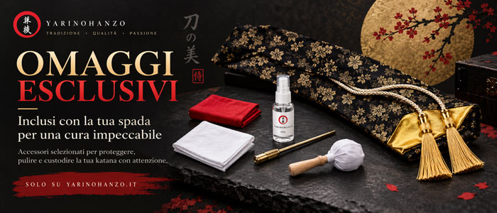 Kit di manutenzione e sacca in seta in omaggio con gli Iaito Superior Edizioni Speciali YariNoHanzo