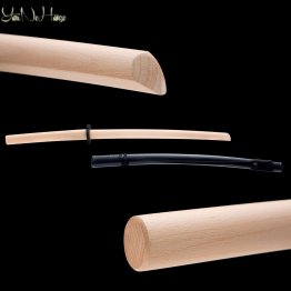 Togakure Ryu Ninja To Bokken CON SAYA E TSUBA IN GOMMA | Ninja Bokuto | Legno di Faggio